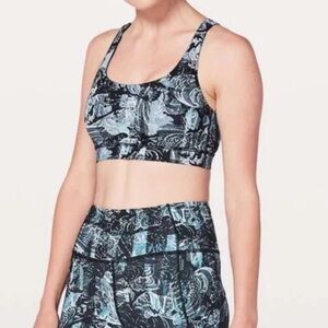 Lululemon Energy Bra in the Eternal Wave Starlight Black color size 2